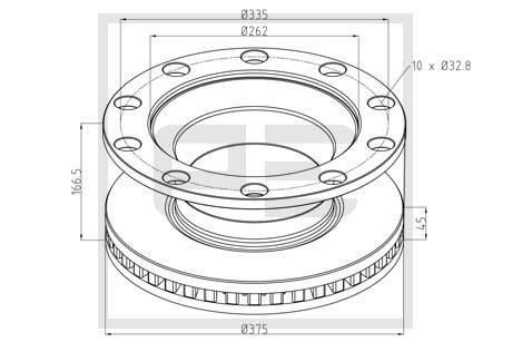 PE AUTOMOTIVE Bremžu diski 256.055-00A